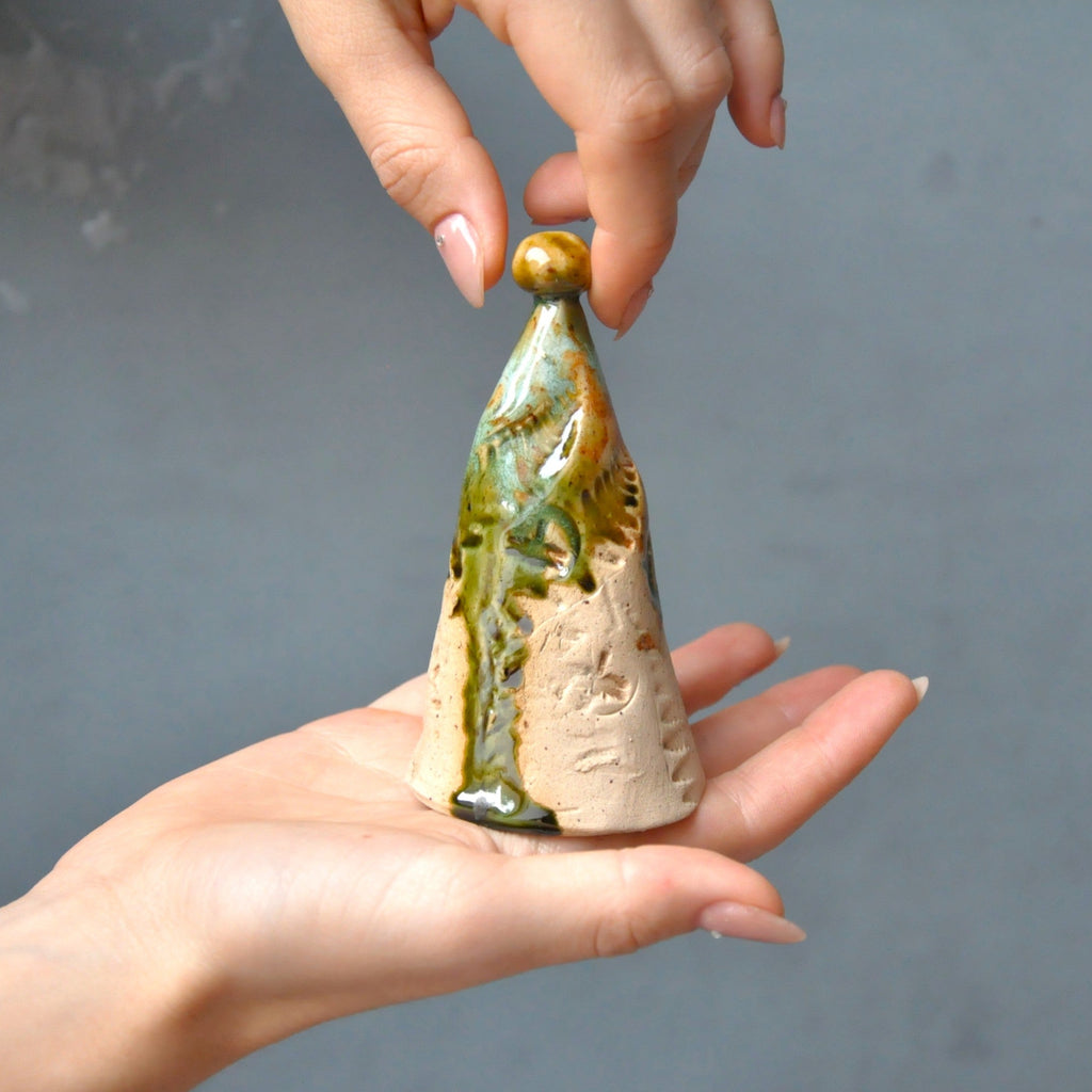 Glockenblume Natur Steingut