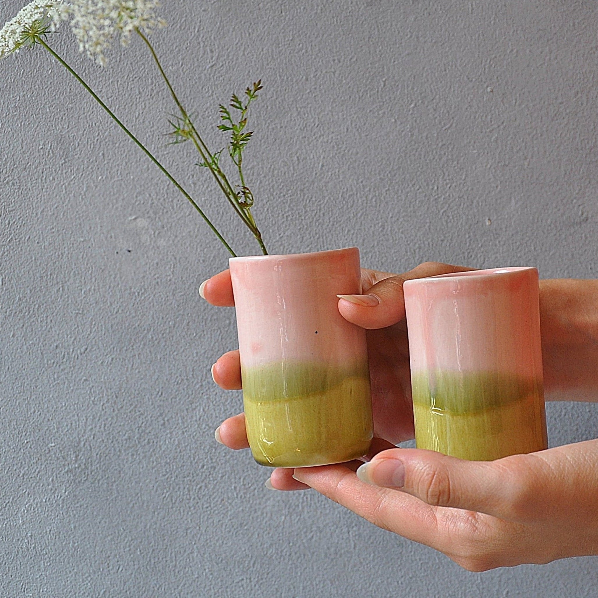 Vase Glas Zylinder Melange