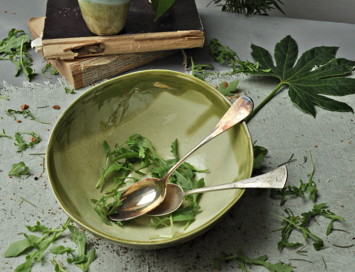 Decorative Salad Bowl Green XXL 23 cm