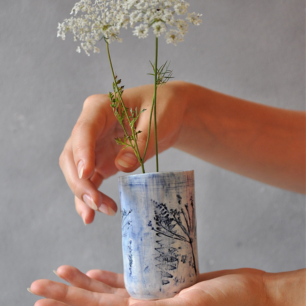 Vase Glas Zylinder Natur