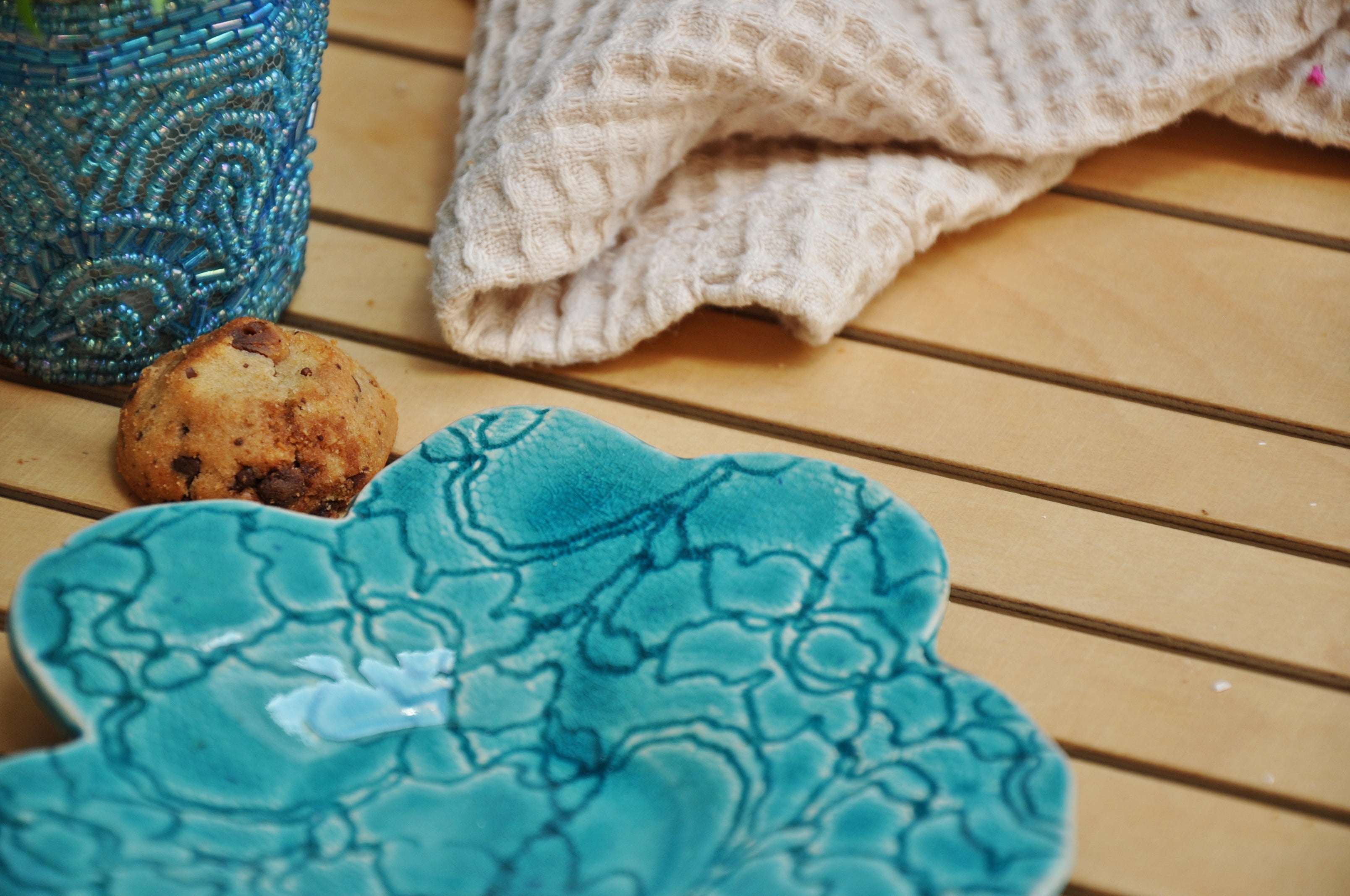 Podšálka kvet čipka M