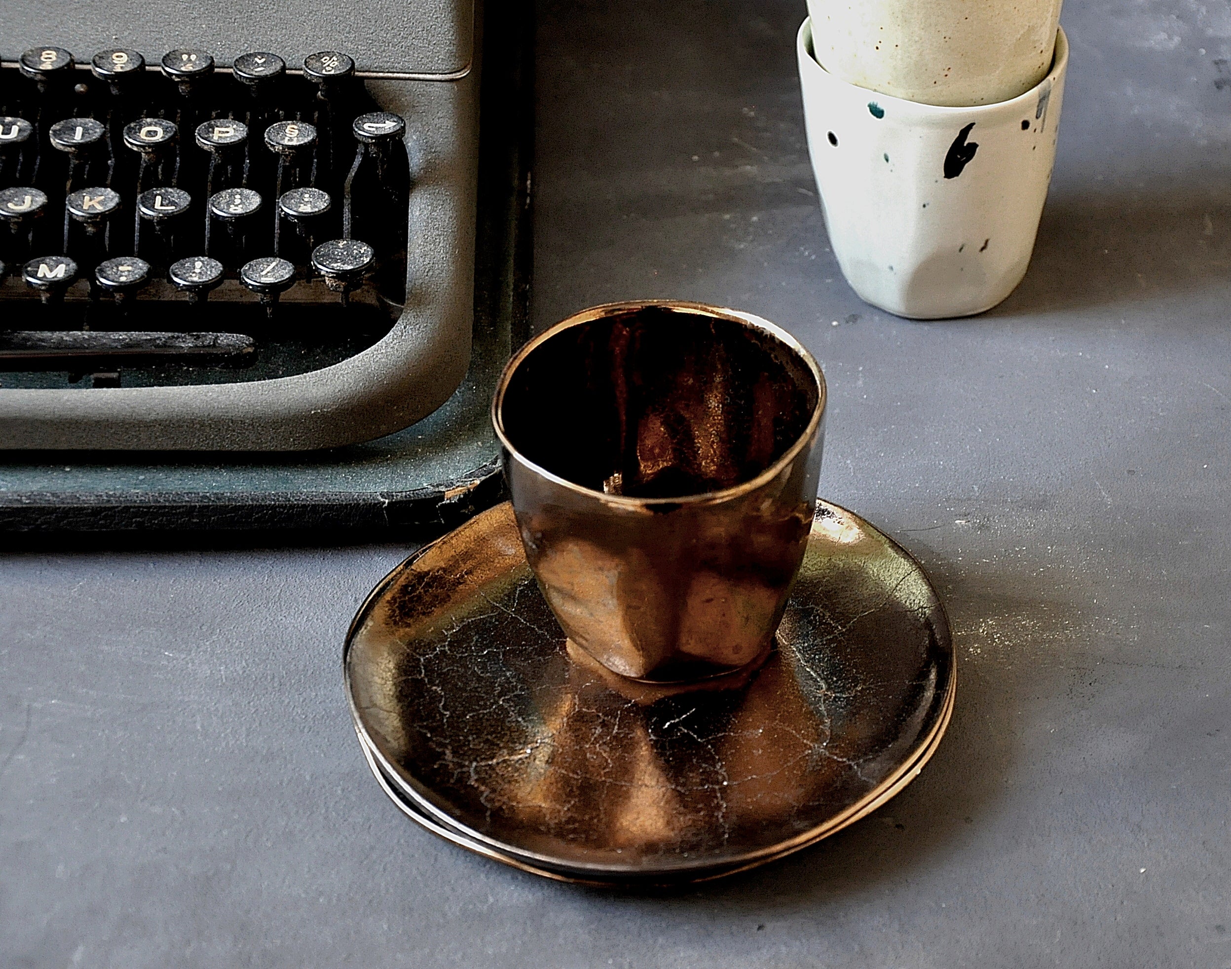 Tasse Glas M Metall