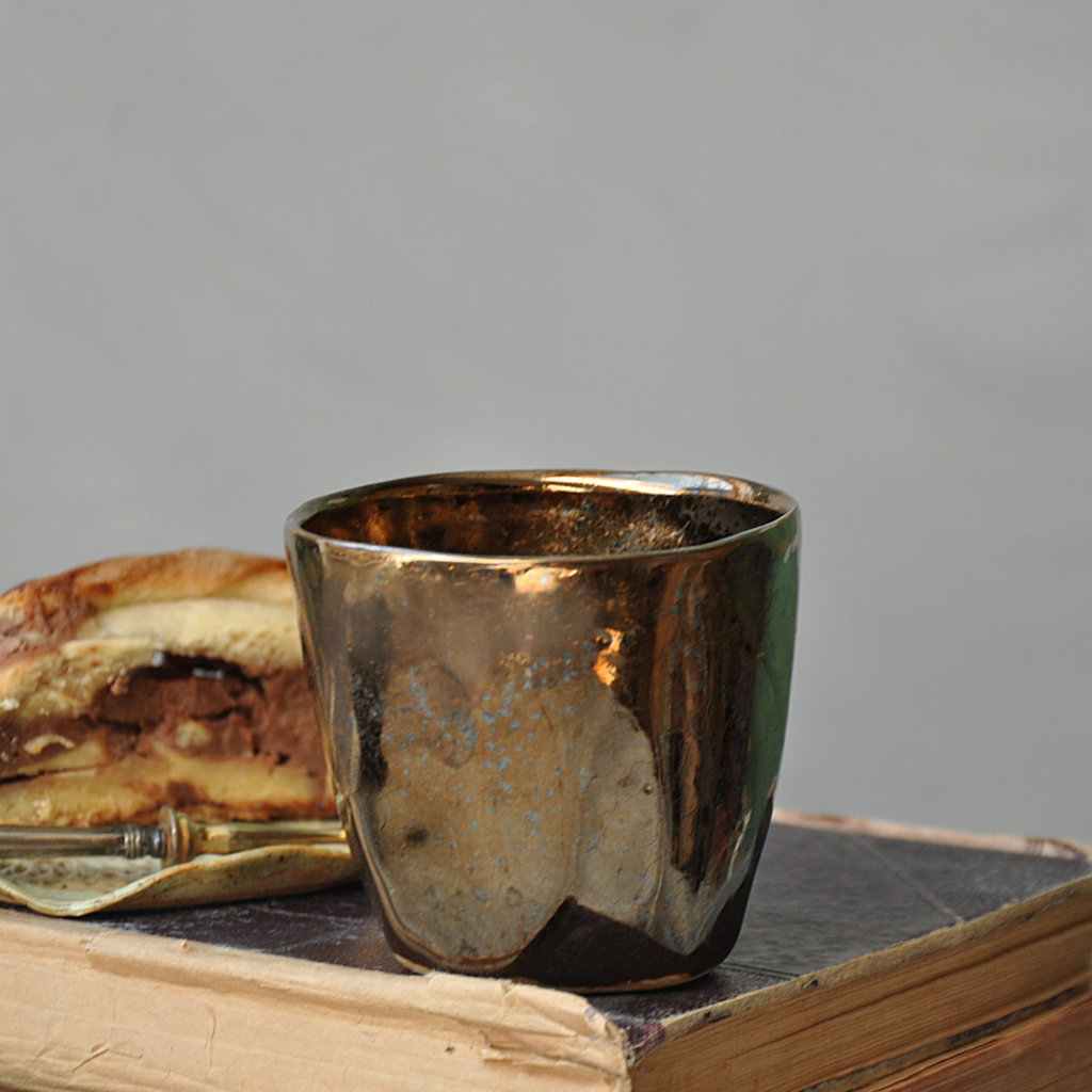 Tasse Glas M Metall