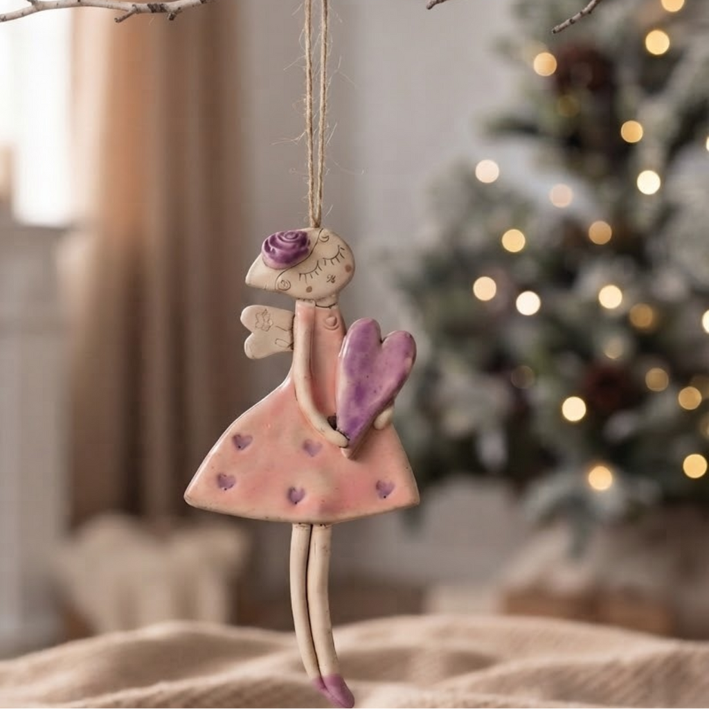 Angel hanging Little Red Riding Hood L heart