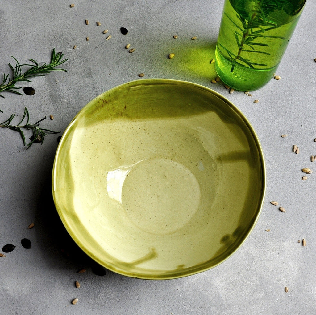 Dekorative Salatschüssel grün XXL 23 cm